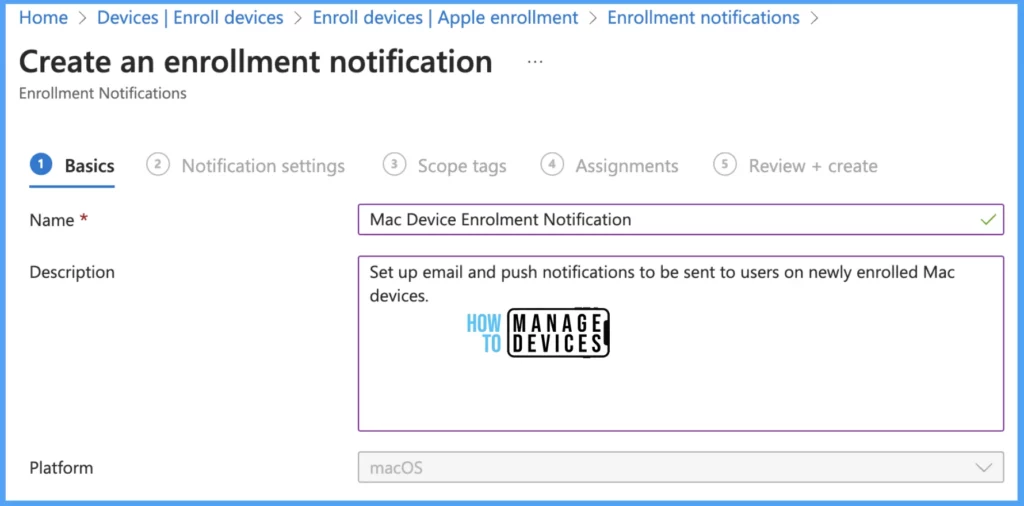 Setup Enrollment Notification in Intune for Mac Devices Fig.6